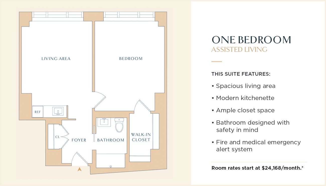 Apsley Floorplan | Assisted Living 2 Bedroom