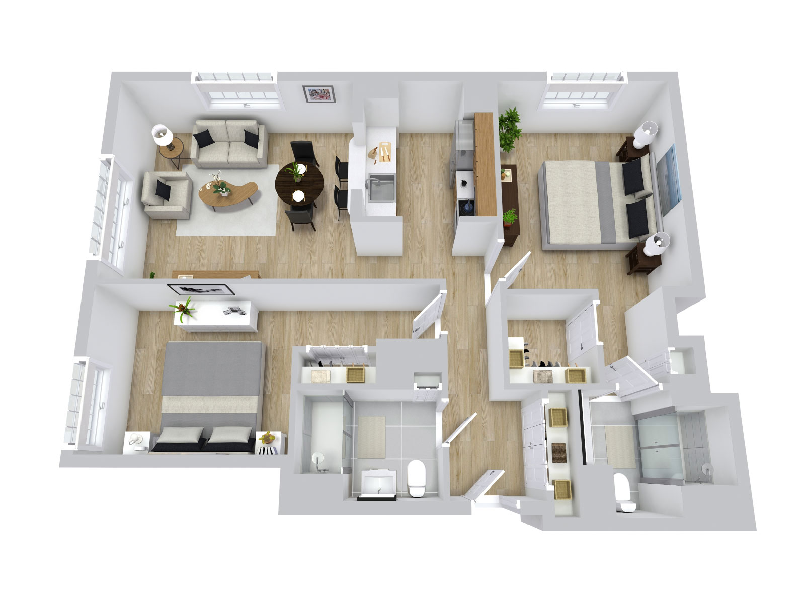 The Capstone | Two Bedroom Floorplan