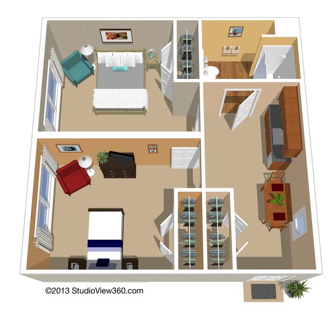 2 bedroom, floor plan
