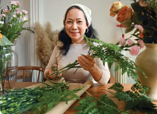 Resident Flower Arranging